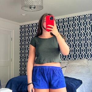 Brandy Melville Dark Green Crop Top